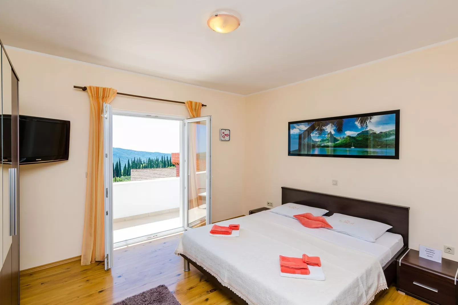 Villa Mateo - Three Bedroom Apartment with Terrace and Private Pool-Bedroom