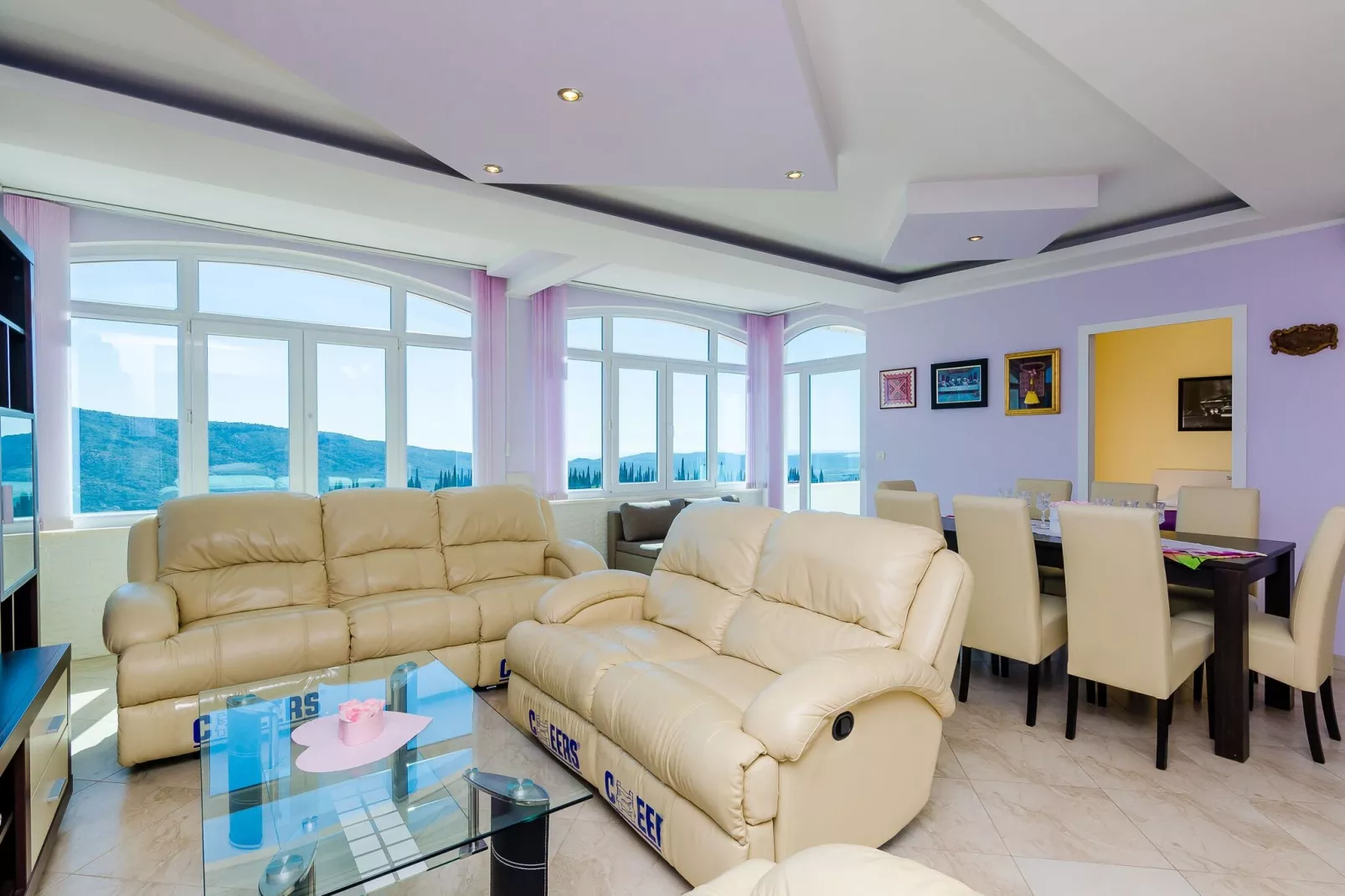 Villa Mateo - Three Bedroom Apartment with Terrace and Private Pool-Living room