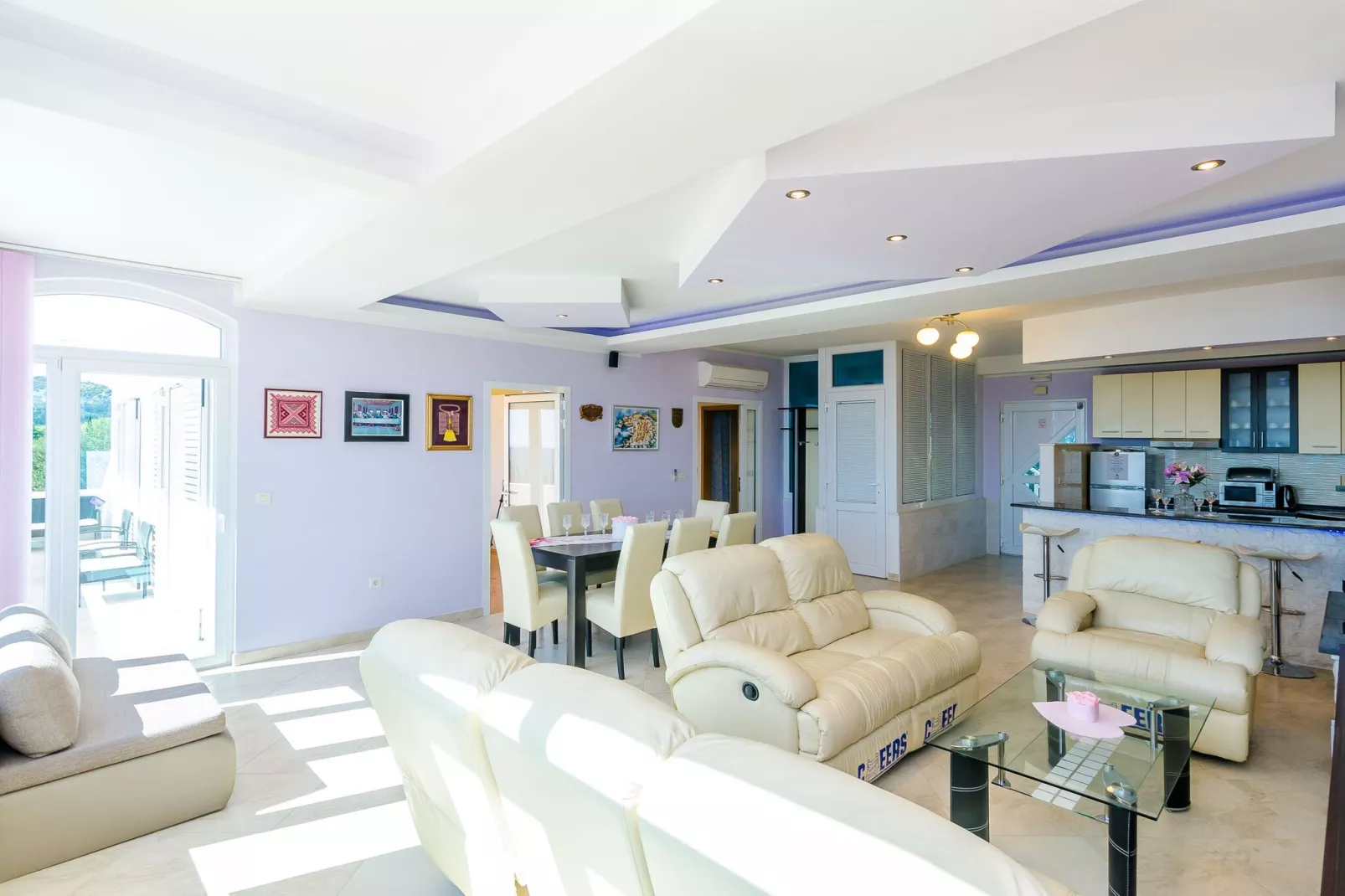 Villa Mateo - Three Bedroom Apartment with Terrace and Private Pool-Living room