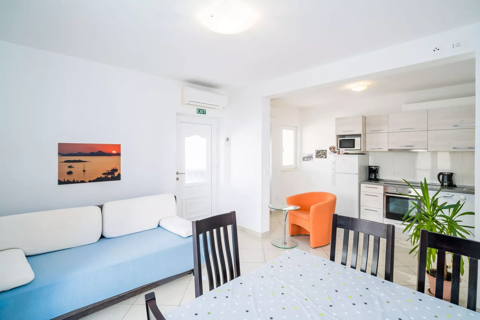Villa Samba - Two-Bedroom Apartment with Terrace and Sea View - A4+1-Living room