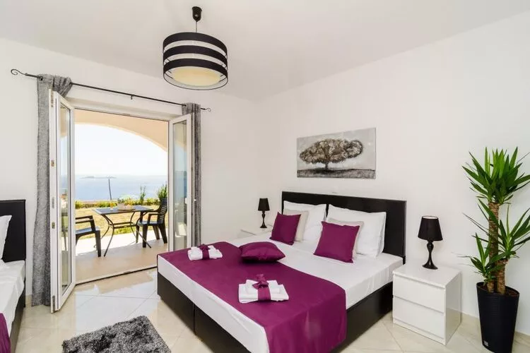 Apartments A&M - Studio with Terrace and Sea View (A2)-Bedroom