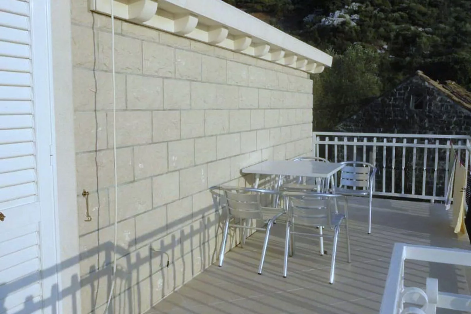 Apartments Marija Slano- Two-Bedroom Apartment with Balcony and Sea View - 2 (B)-Outdoor
