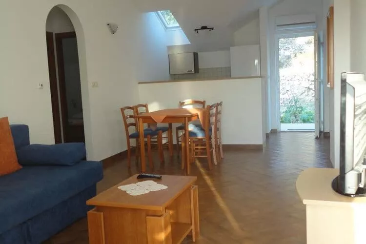 Apartments Marija Slano- Two-Bedroom Apartment with Balcony and Sea View - 1 (A)-Living room