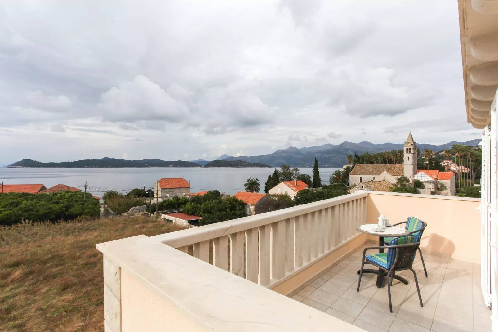 Apartments Ana Lopud - Studio with Balcony and Sea View-5-Terrace balcony