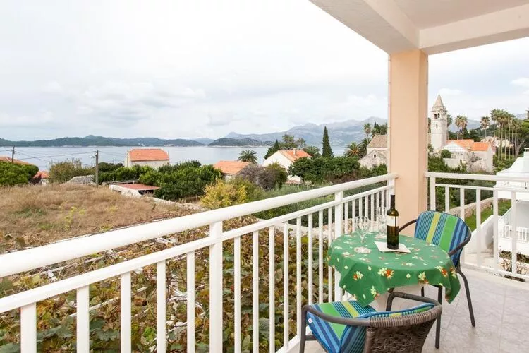 Apartments Ana Lopud - One Bedroom Apartment with Balcony and Sea View - 3 (1 floor)-Terrassenbalkon