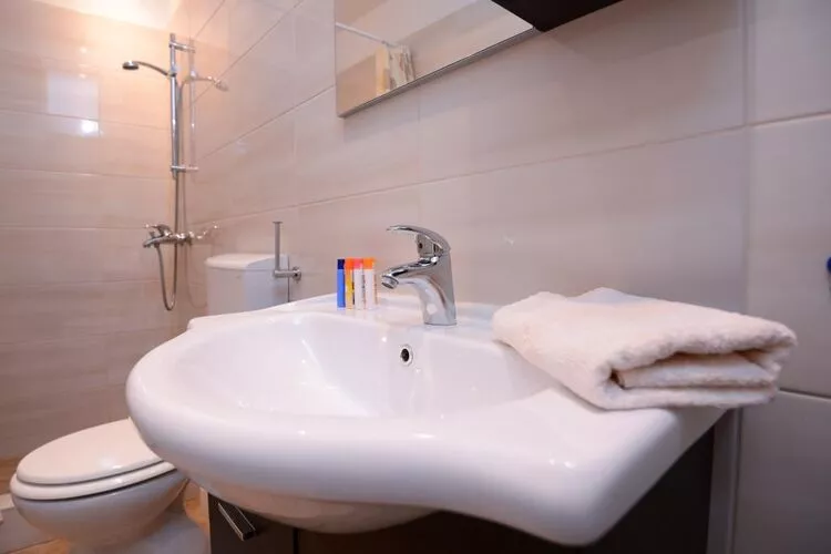 Apartments Ševelj - Comfort Studio With Shared Terrace And Sea View-Bathroom