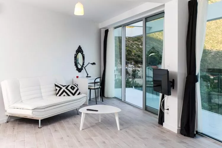 Villa Dupcic - Five-Bedroom Villa with Private Pool and Sea View-Salon