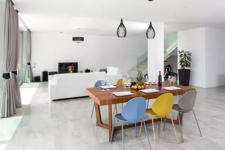 Villa Dupcic - Five-Bedroom Villa with Private Pool and Sea View-Salle à manger