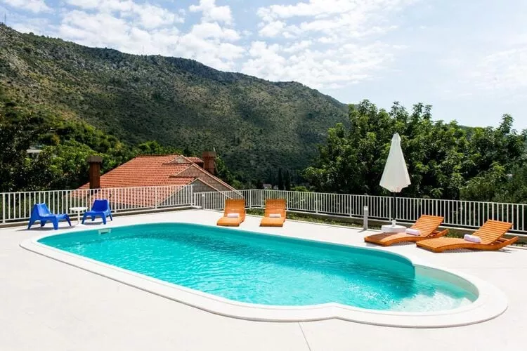 Villa Dupcic - Five-Bedroom Villa with Private Pool and Sea View-Piscine