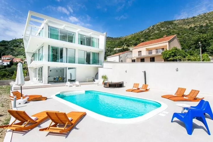Villa Dupcic - Five-Bedroom Villa with Private Pool and Sea View-Extérieur