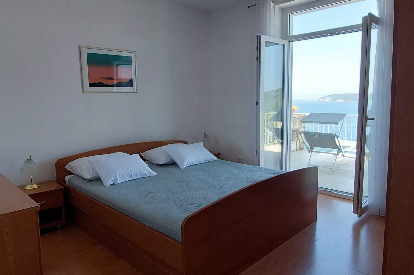 Apartments Matea - Two-Bedroom Apartment with Sea View and Balcony  - (Štikovica)-Bedroom