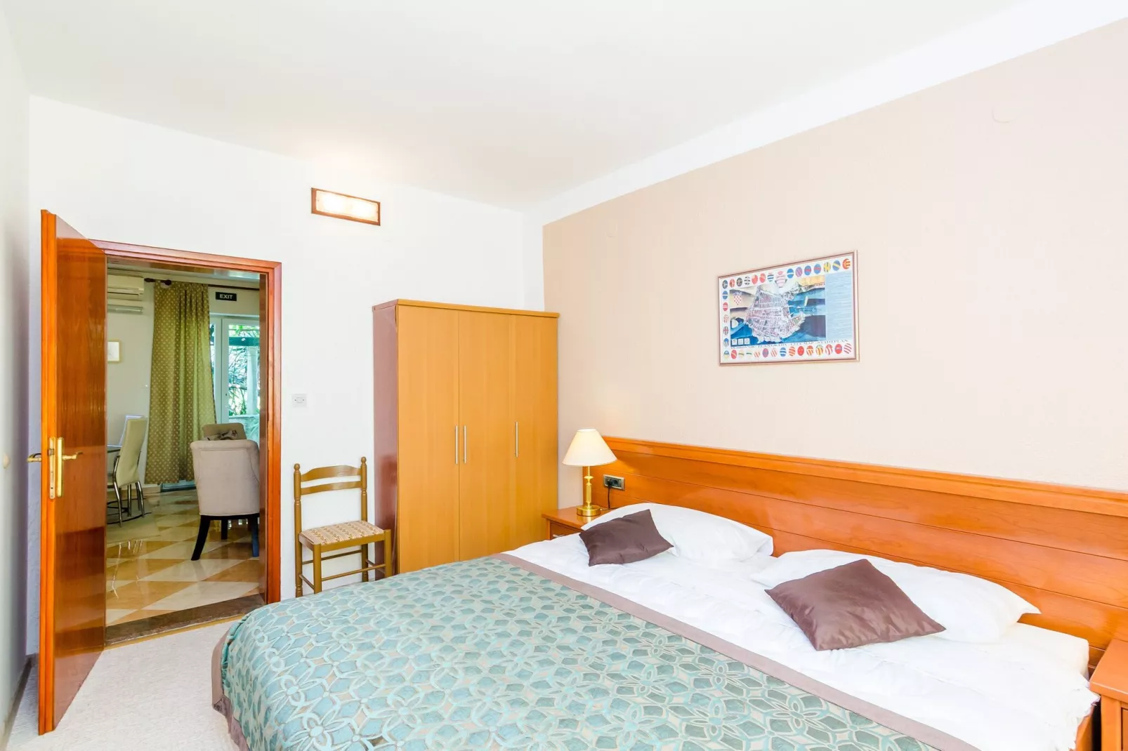 Apartments Nicol - Two-Bedroom Apartment with Terrace and Sea View-Bedroom