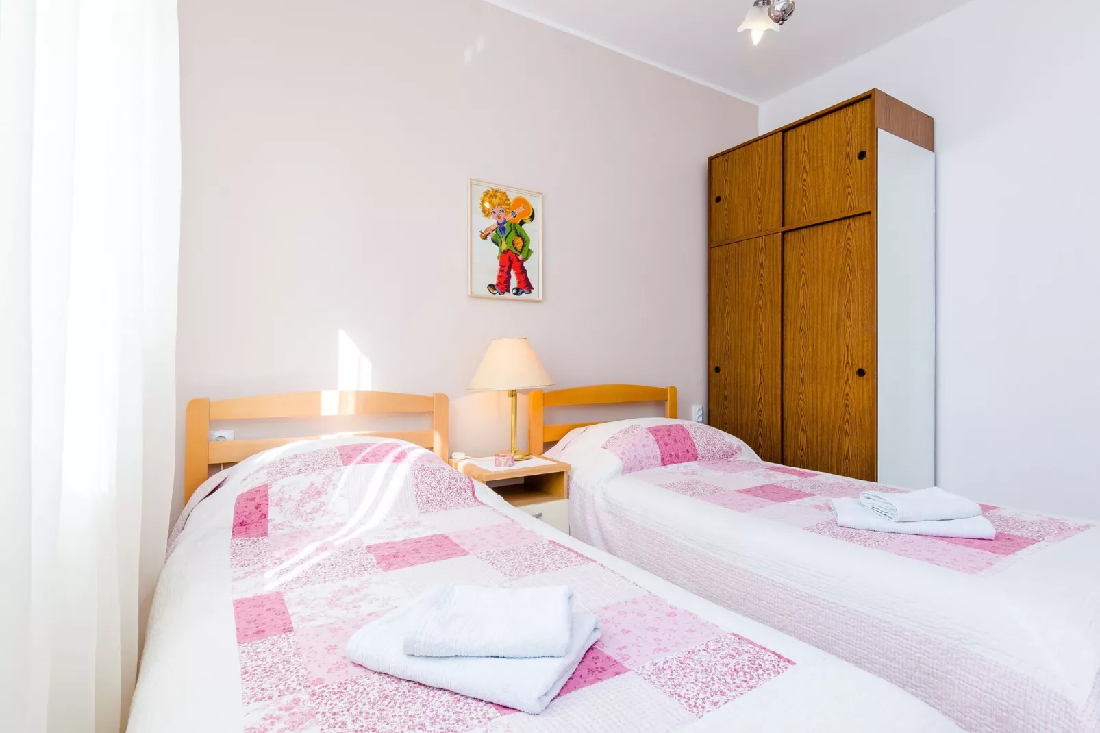 Apartments Nicol - Two-Bedroom Apartment with Balcony and Sea View-Bedroom