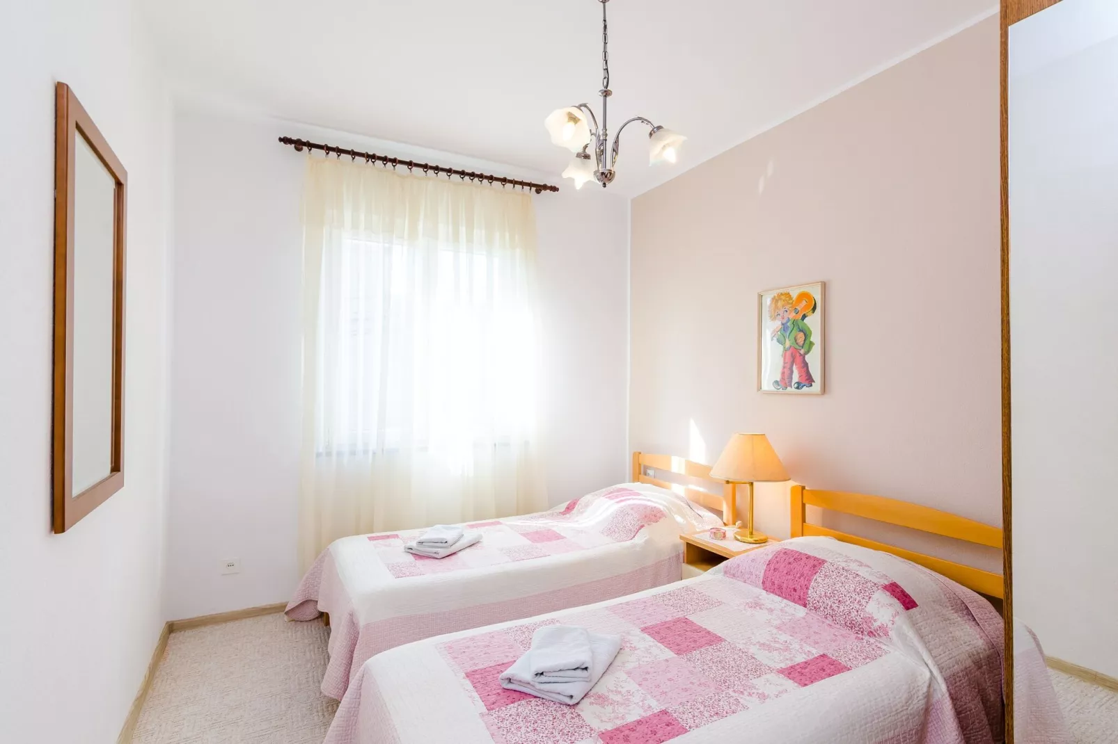 Apartments Nicol - Two-Bedroom Apartment with Balcony and Sea View-Bedroom
