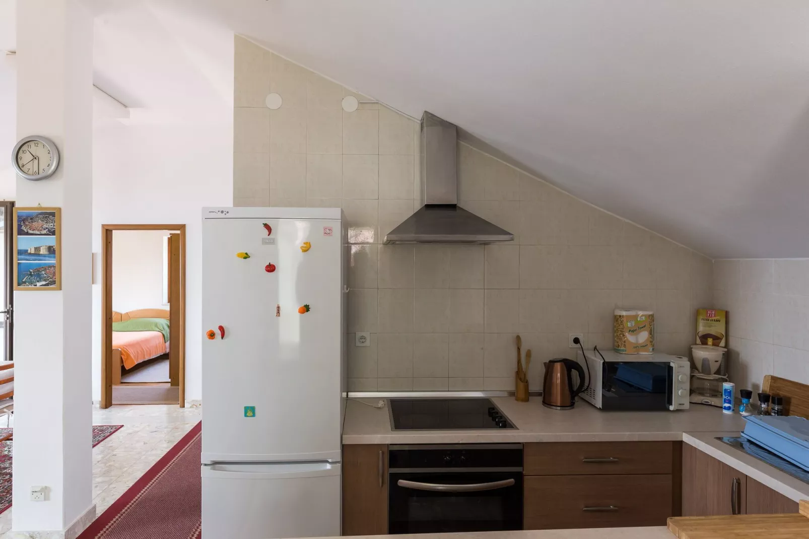 Apartments Kisic - Two-Bedroom Apartment with Balcony and Sea View(potkrovlje)-Küche