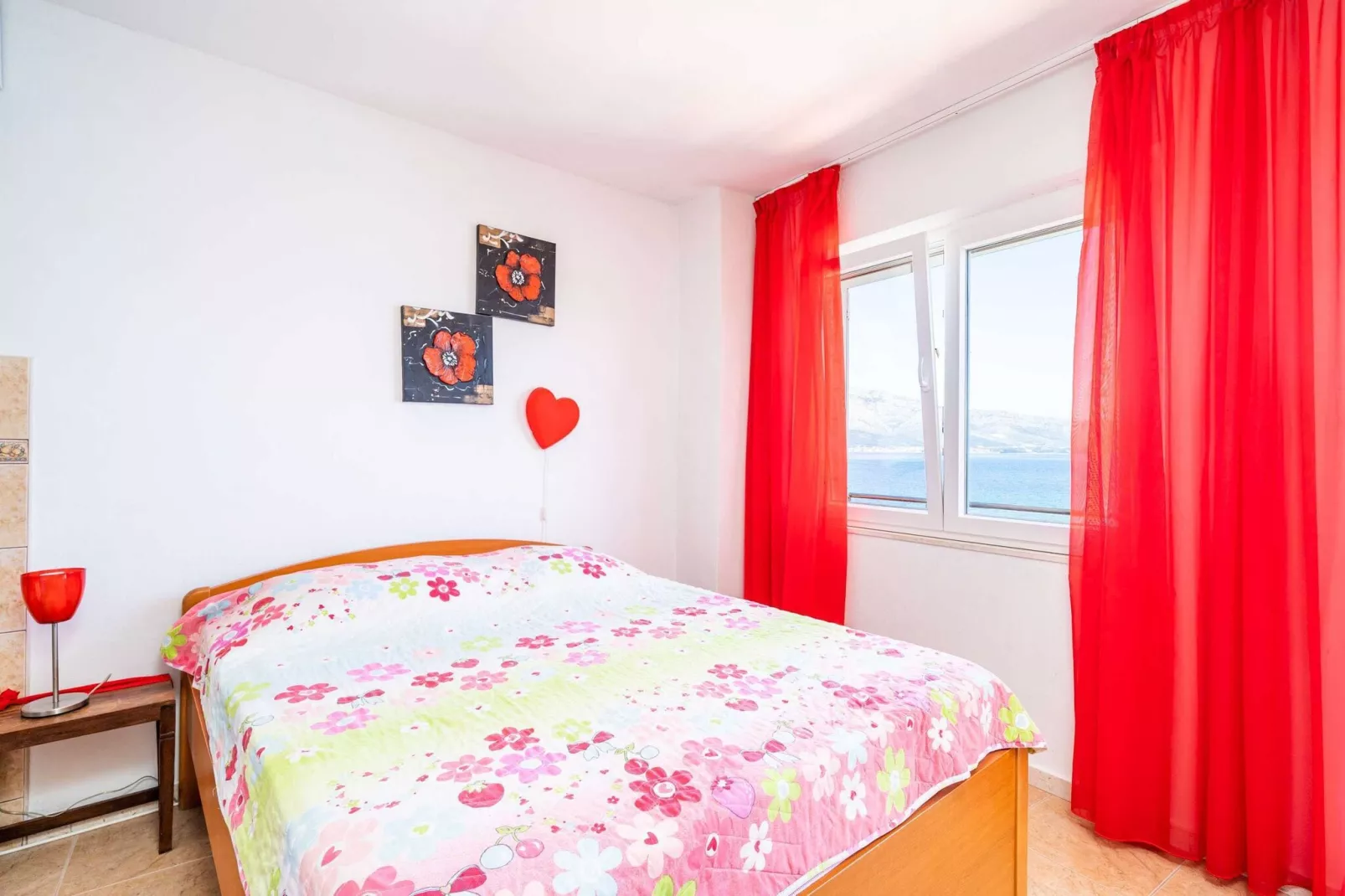 Apartments Nikolina (LU) - Studio with Sea View-Bedroom