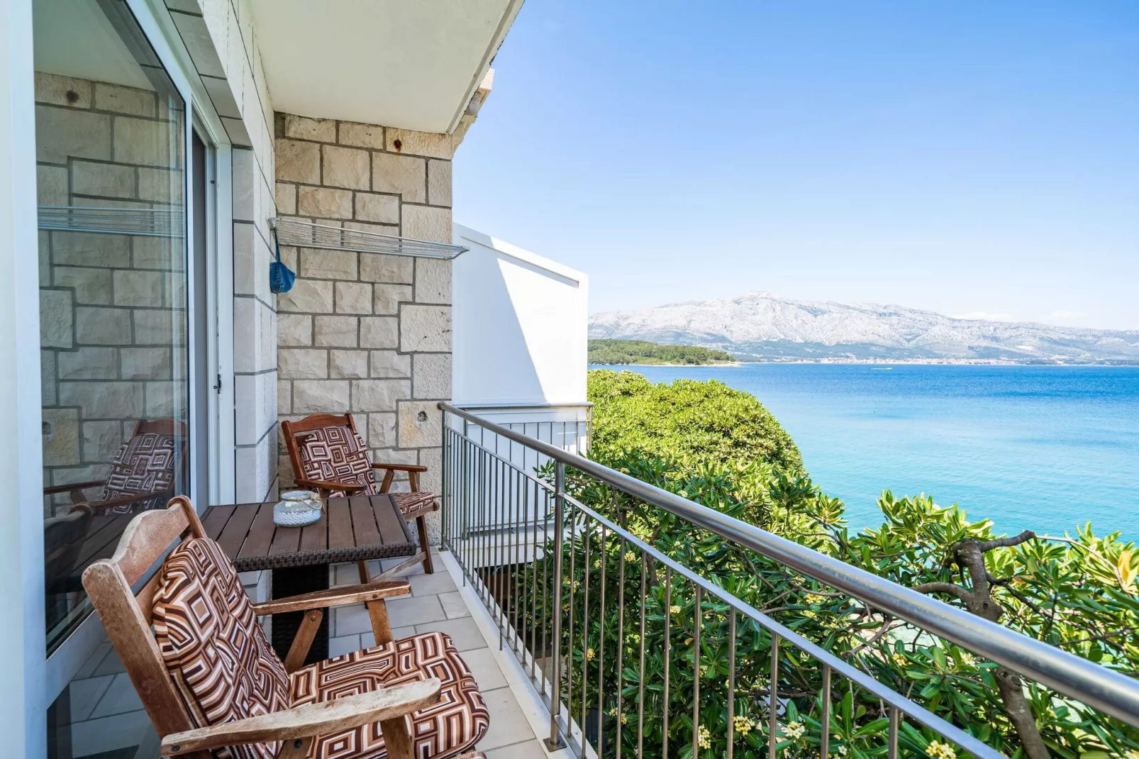 Apartments Nikolina (LU) - Studio with Sea View (3 Adults)-Terrace balcony