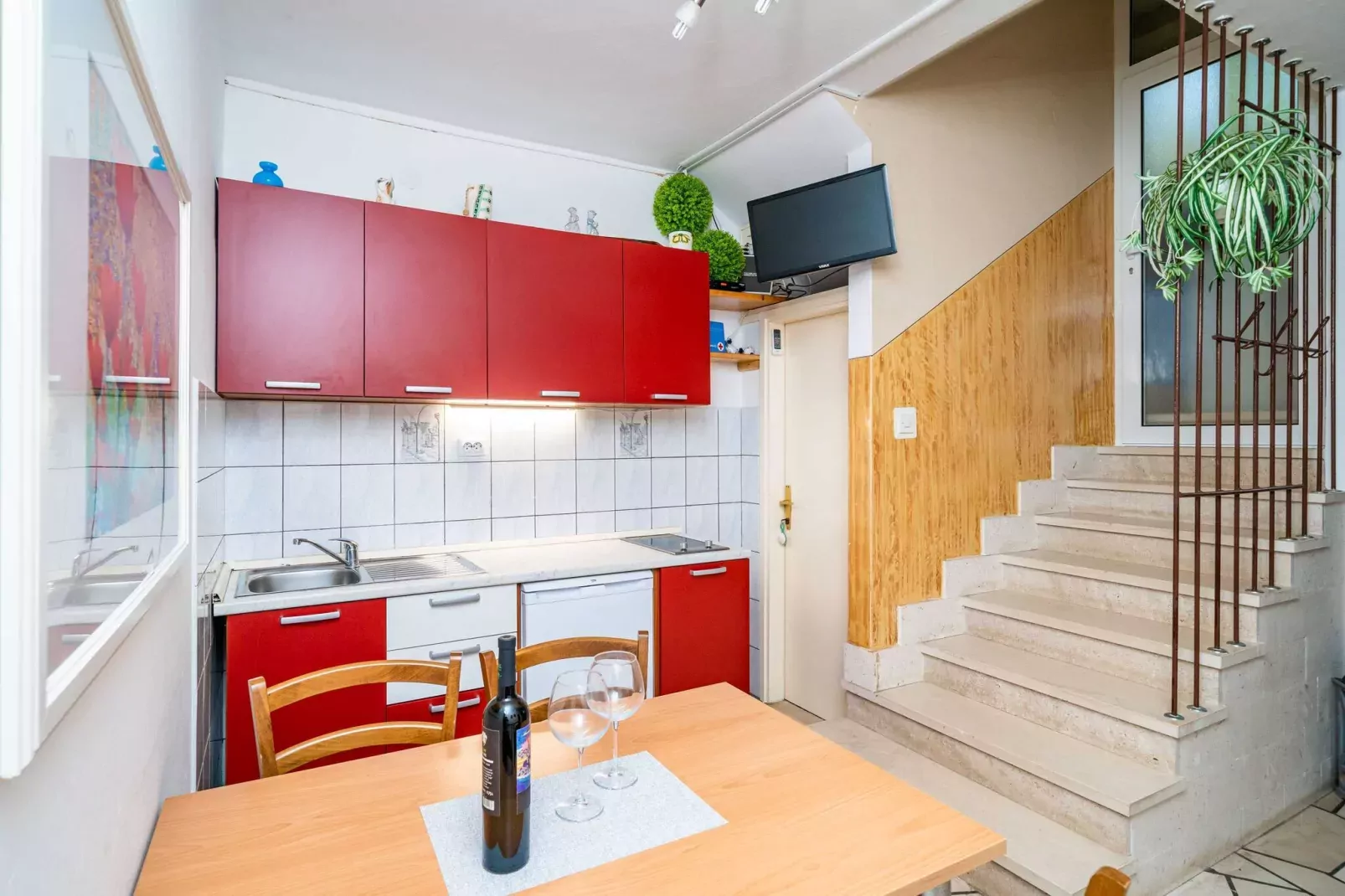 Apartments Nikolina (LU) -  Two-Bedroom Apartment with Terrace-Küche