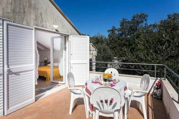 Apartments Tramonto - One Bedroom Apartment with Balcony and Sea View-Terrace balcony