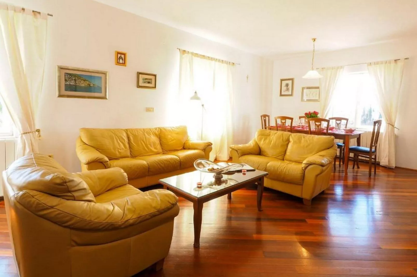 Villa Antonija - Four-Bedroom Villa with Terrace and Private Pool-Living room