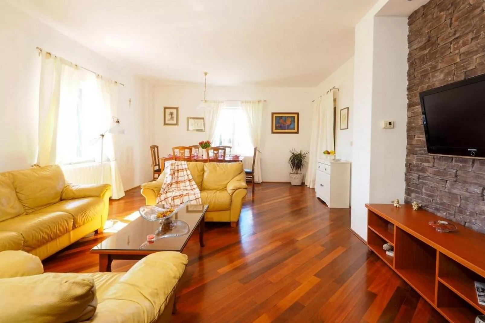 Villa Antonija - Four-Bedroom Villa with Terrace and Private Pool-Living room