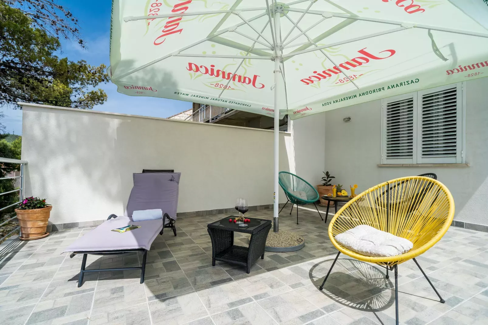 Apartment Eulalija- One-Bedroom Apartment with Terrace and Sea View-Terrasse