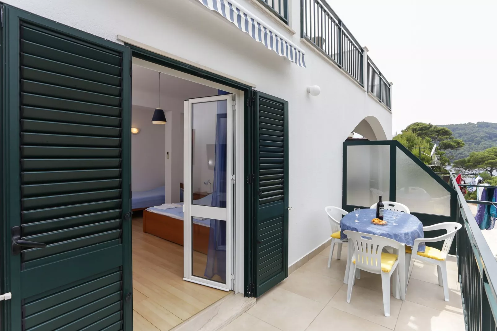 Apartments Posta - Studio with Balcony and Sea View - Apartman 2-Terrace balcony