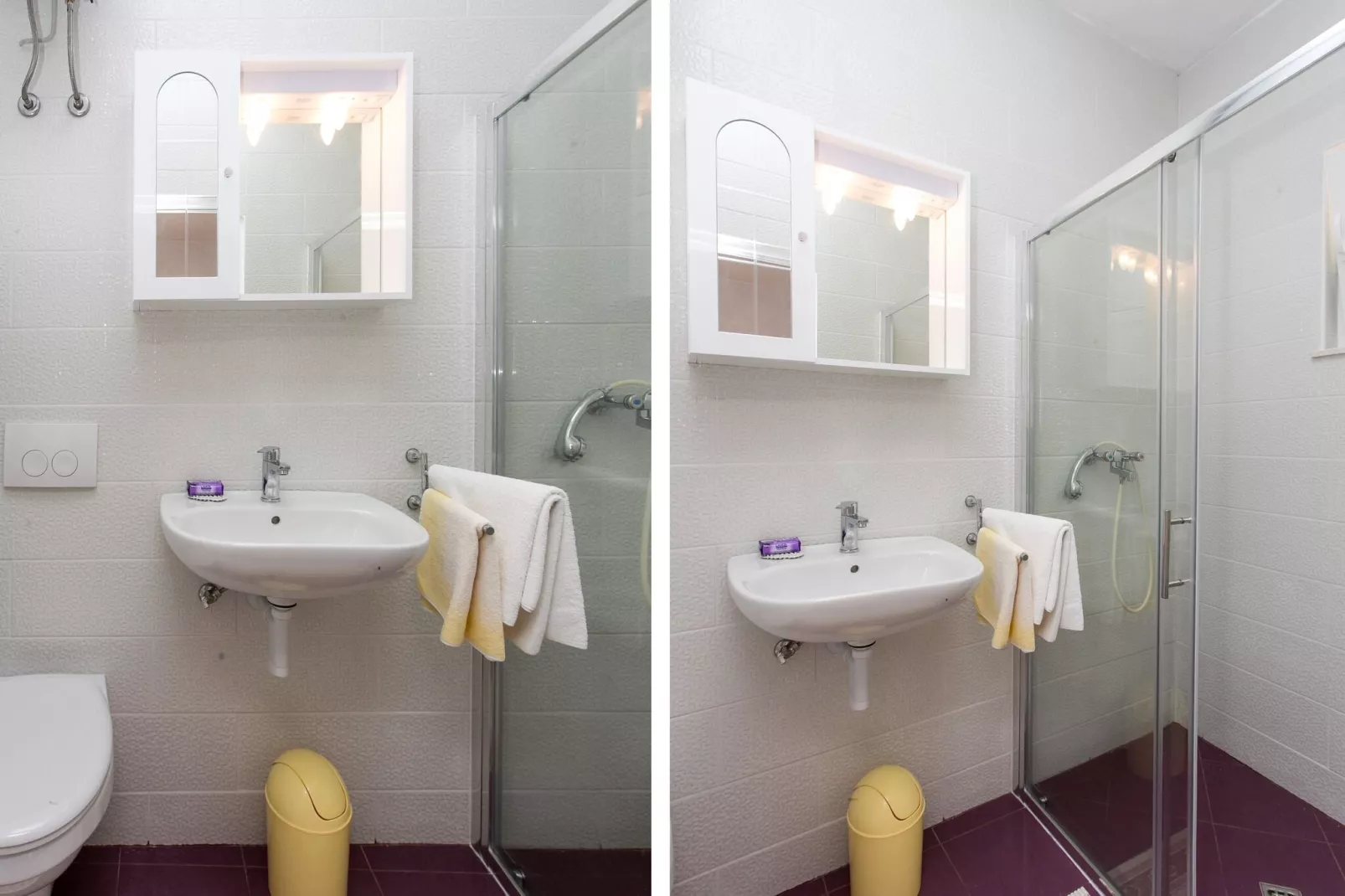 Guest House Oreb - One Bedroom Apartment with Terrace and Sea View-Salle de bain