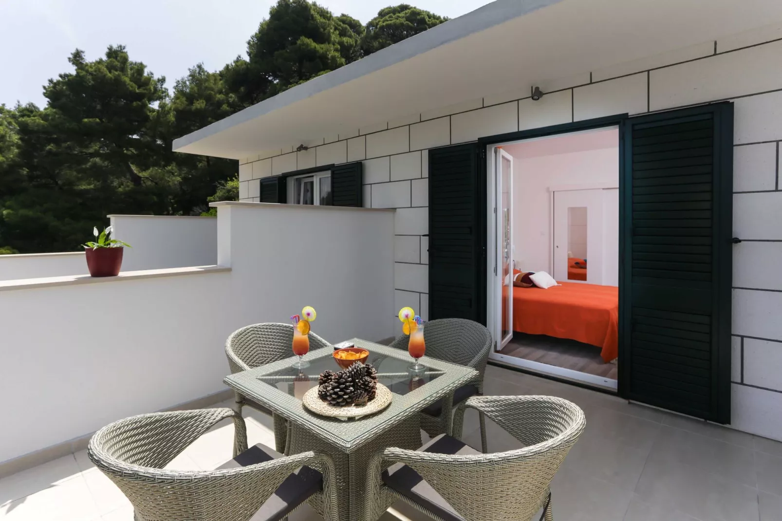 Apartments Posta - Comfort One-Bedroom Apartment with Terrace and Sea View - Apartman 6-Terrace balcony