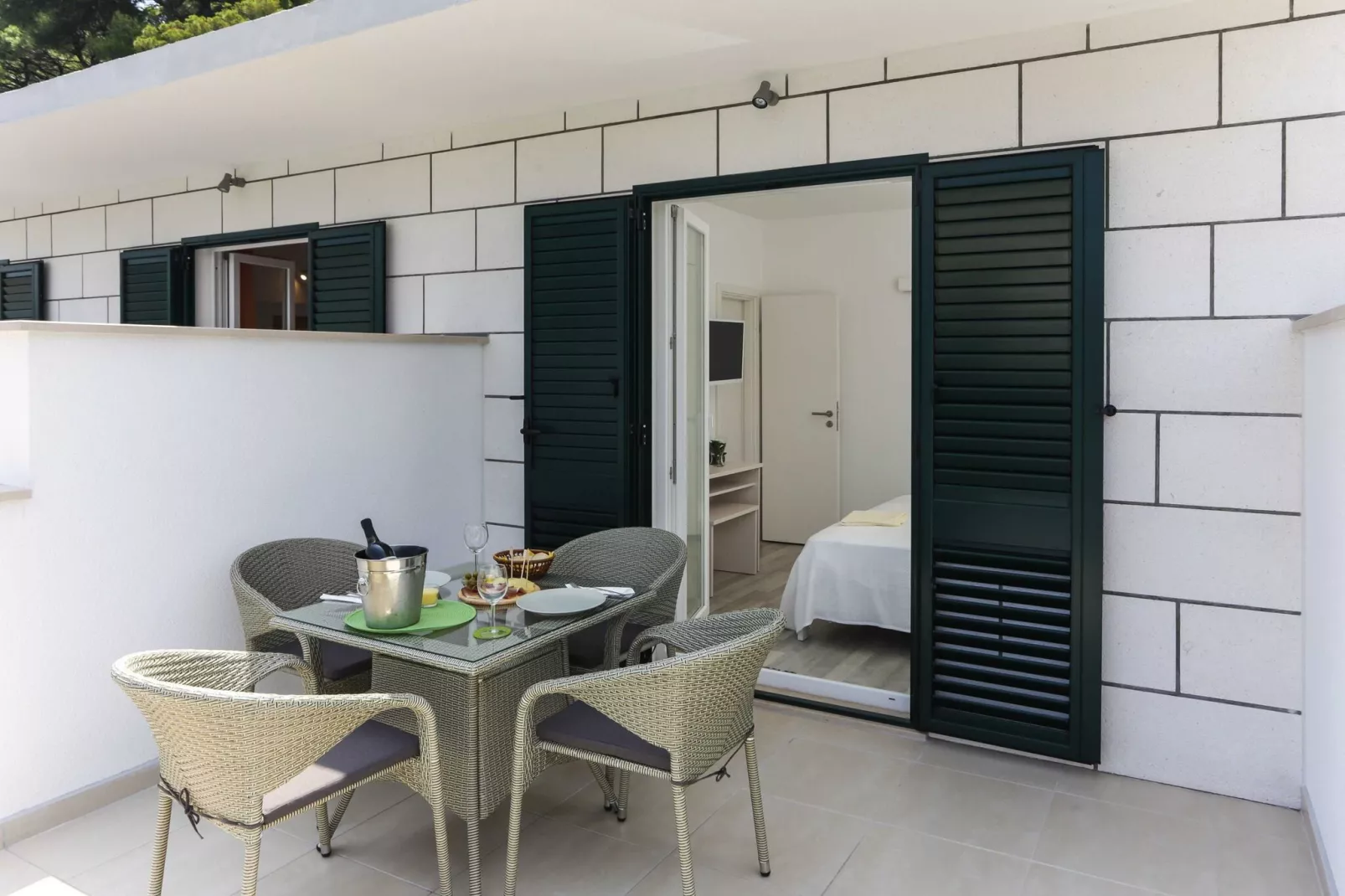 Apartments Posta - Superior One-Bedroom Apartment with Terrace and Sea View - Apartman 7-Terrace balcony