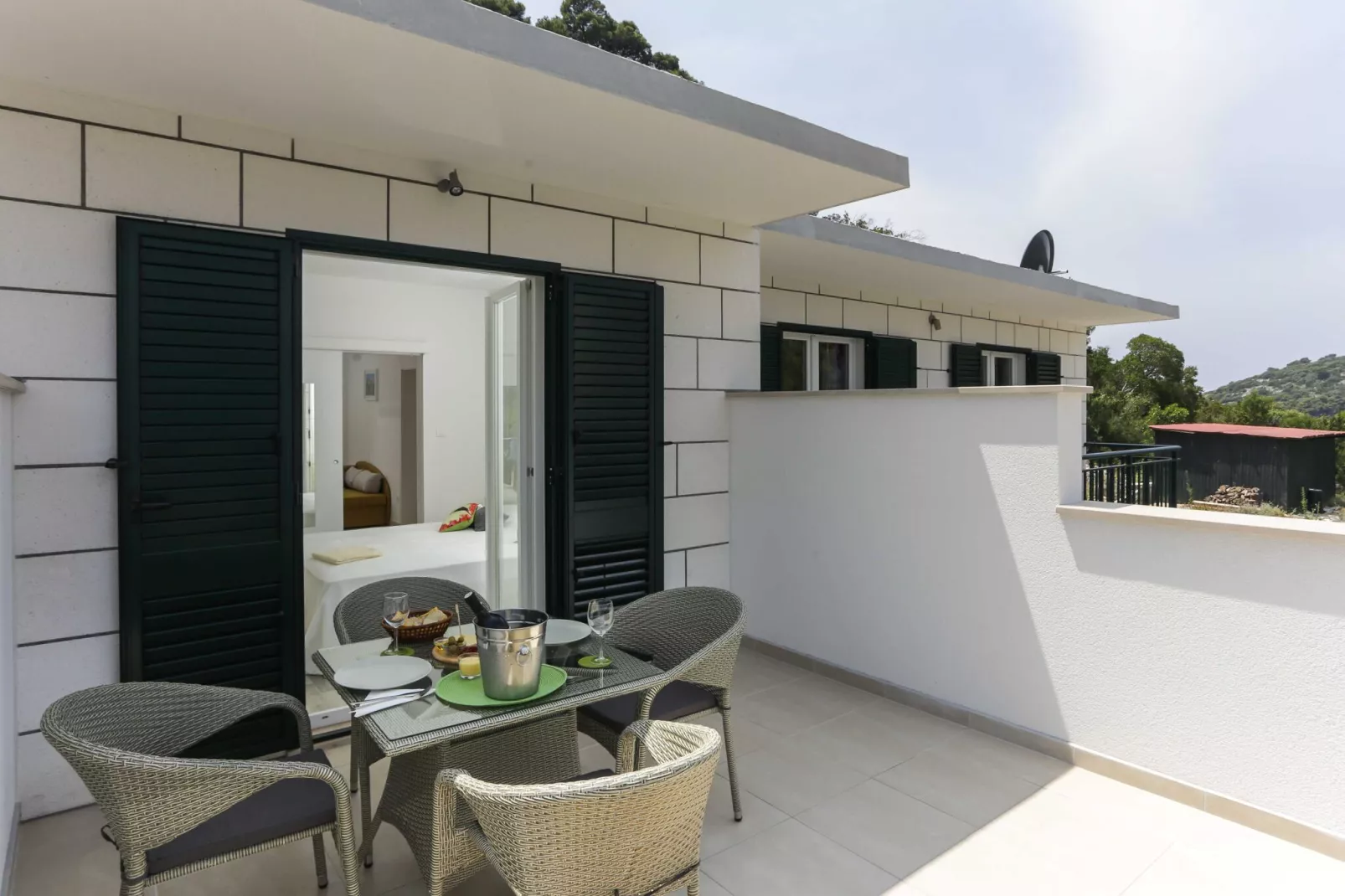 Apartments Posta - Superior One-Bedroom Apartment with Terrace and Sea View - Apartman 7-Terrace balcony