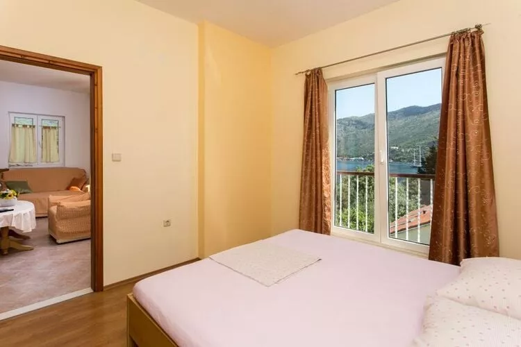 Apartments Marina - One Bedroom Apartment with Balcony and Sea View-Bedroom