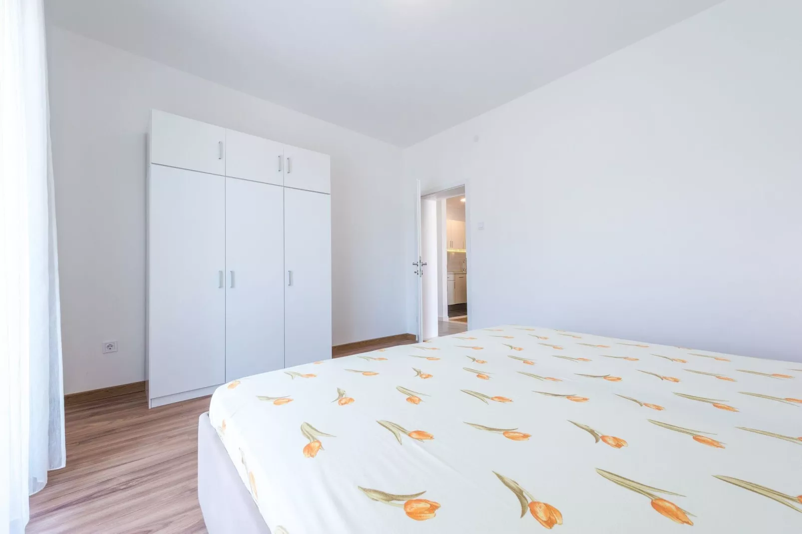 Apartments Lucija - Two Bedroom Apartment with Balcony and Sea View-Bedroom