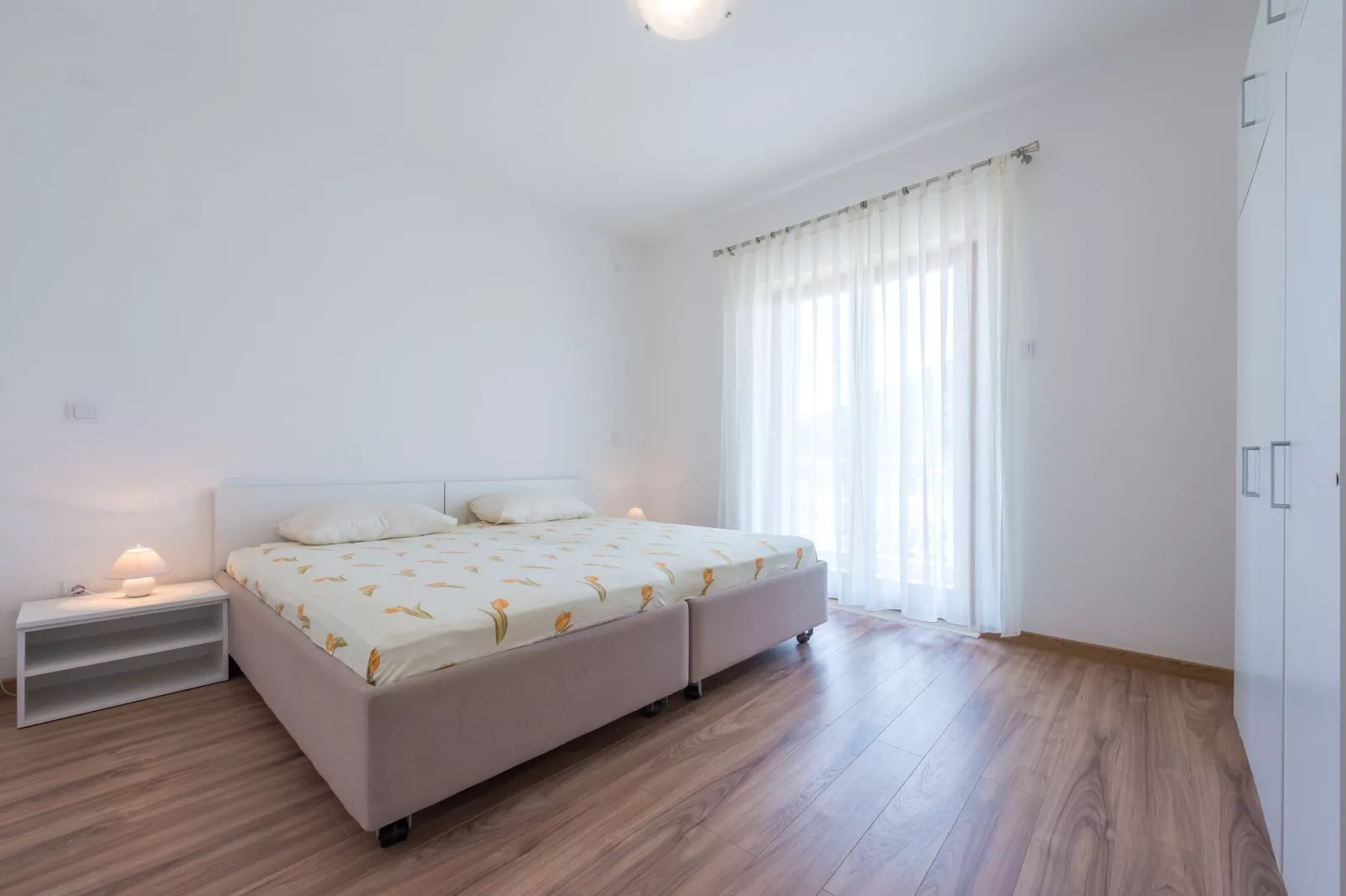 Apartments Lucija - Two Bedroom Apartment with Balcony and Sea View-Bedroom