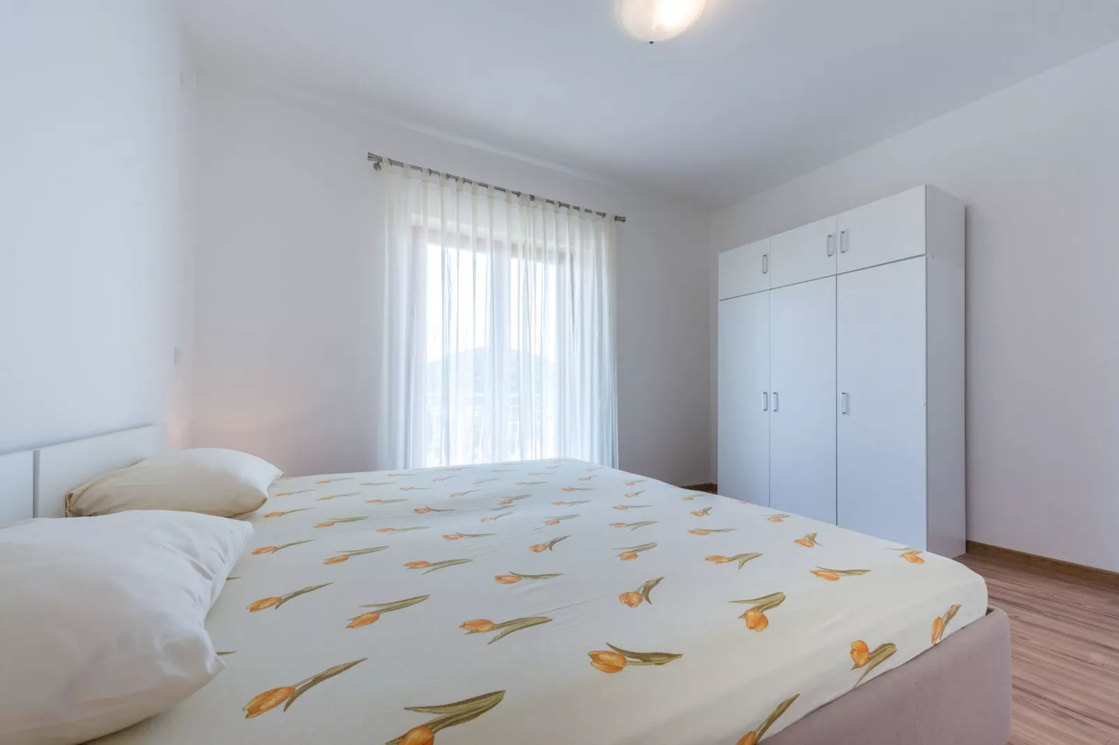 Apartments Lucija - Two Bedroom Apartment with Balcony and Sea View-Bedroom