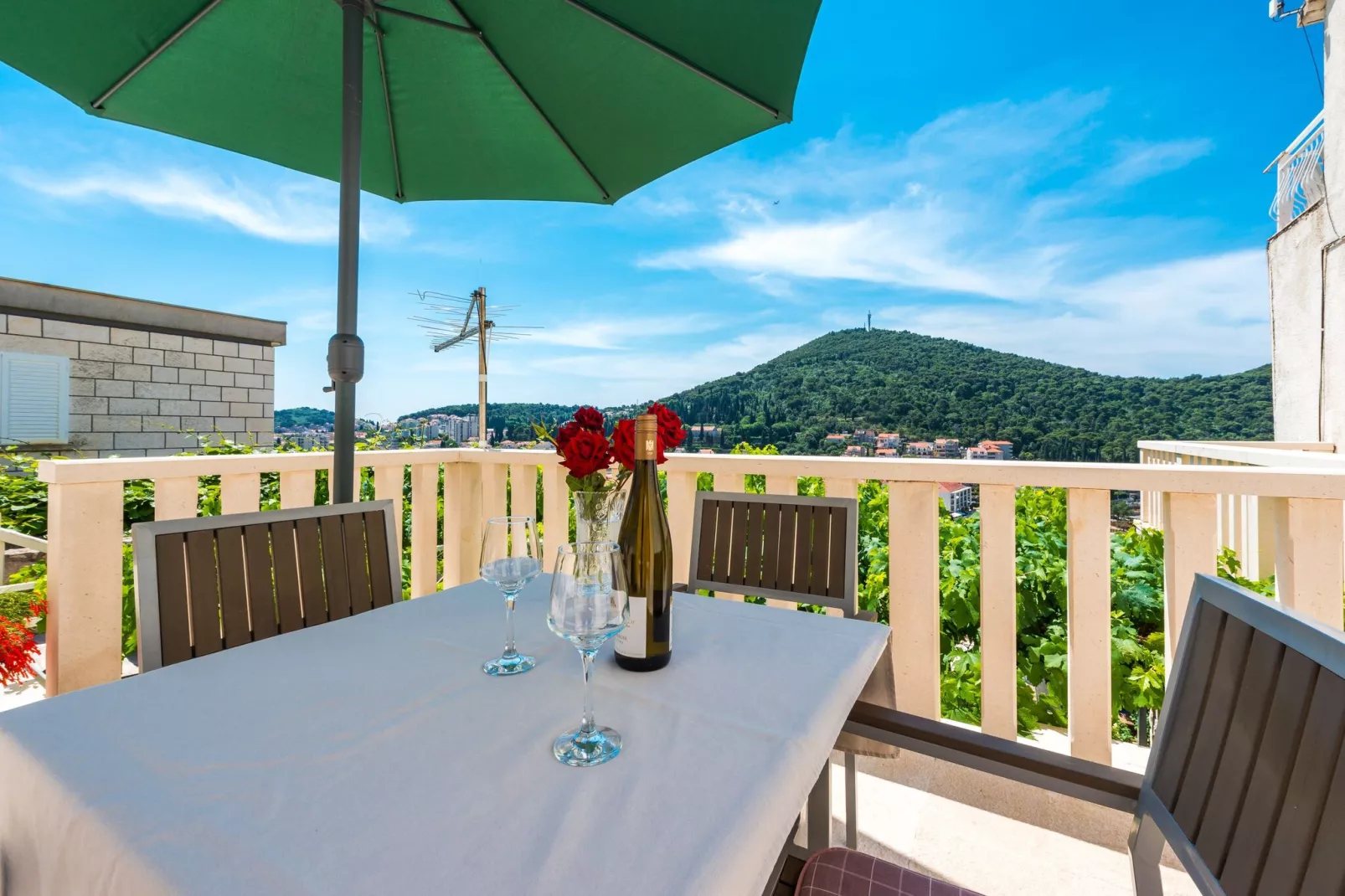 Apartments Lucija - Two Bedroom Apartment with Balcony and Sea View-Terrace