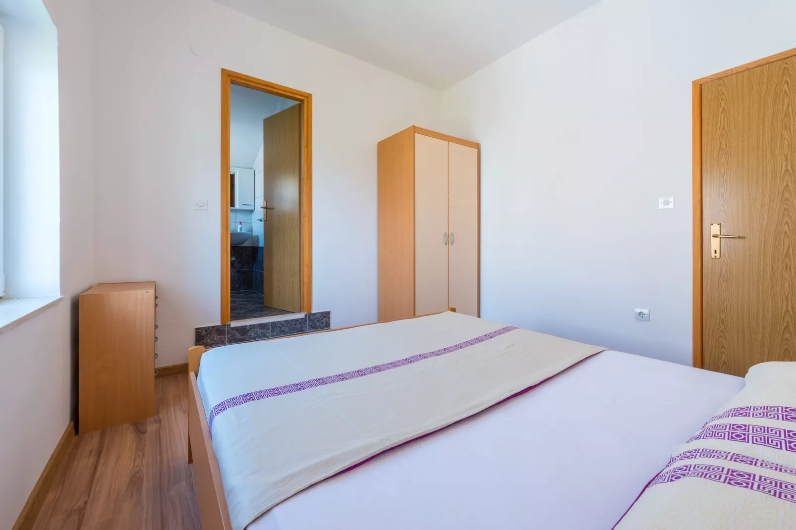 Apartments Lucija - Three Bedroom Apartment with Terrace and Sea View-Bedroom