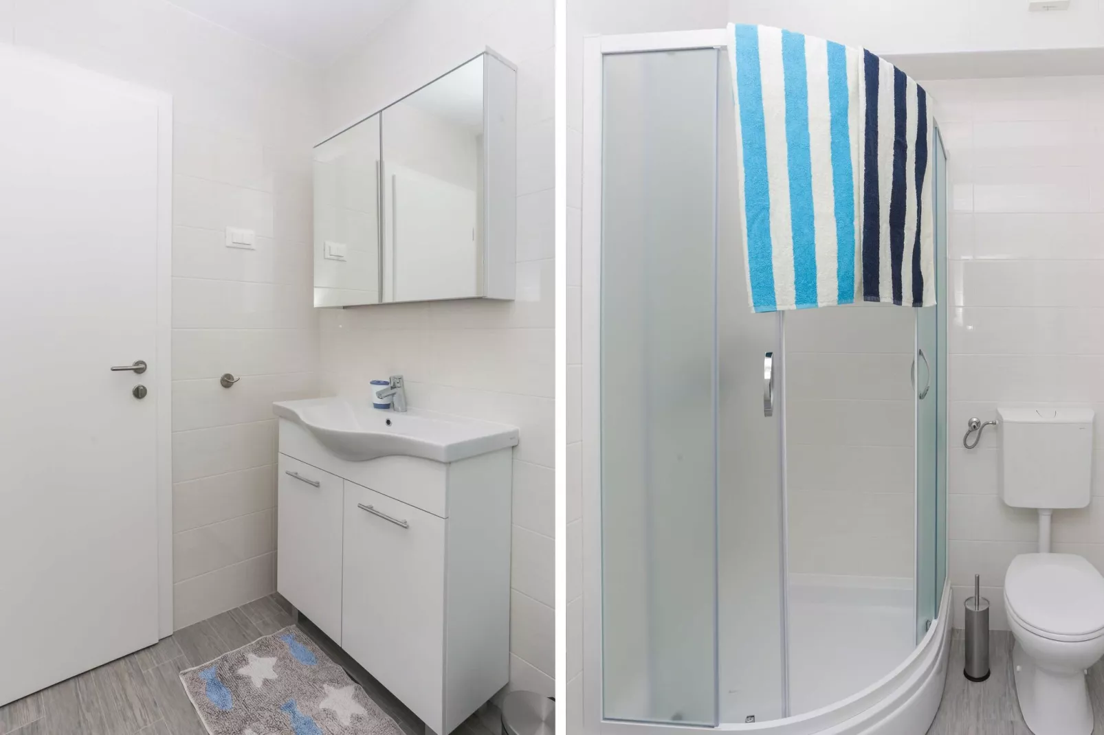 Apartments Villa Karmen - Comfort One-Bedroom Apartment with Terrace (Marine)-Bathroom