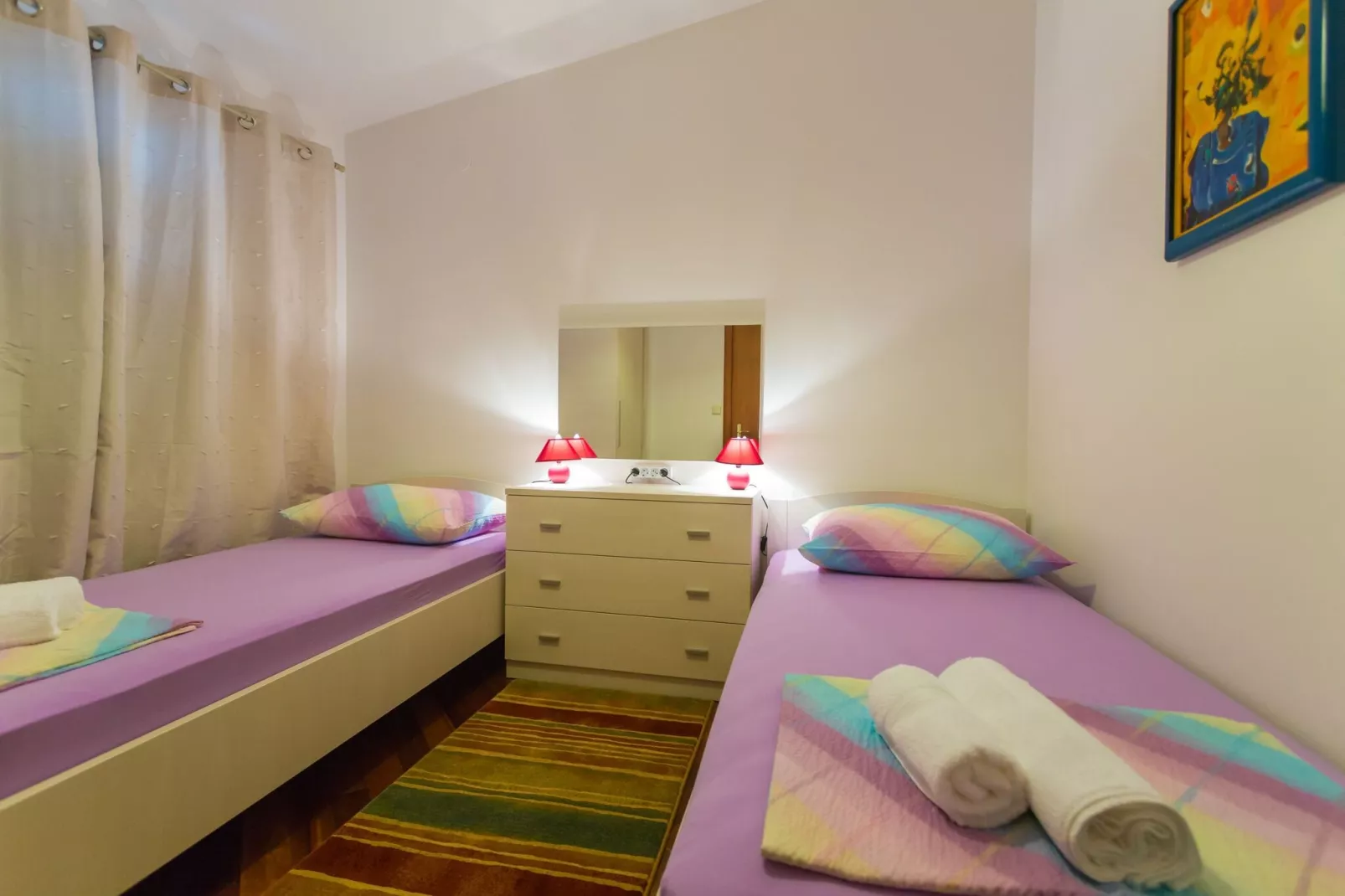 Apartment Sun & Sky - Two Bedroom Apartment with Balcony and Sea View-Schlafzimmer