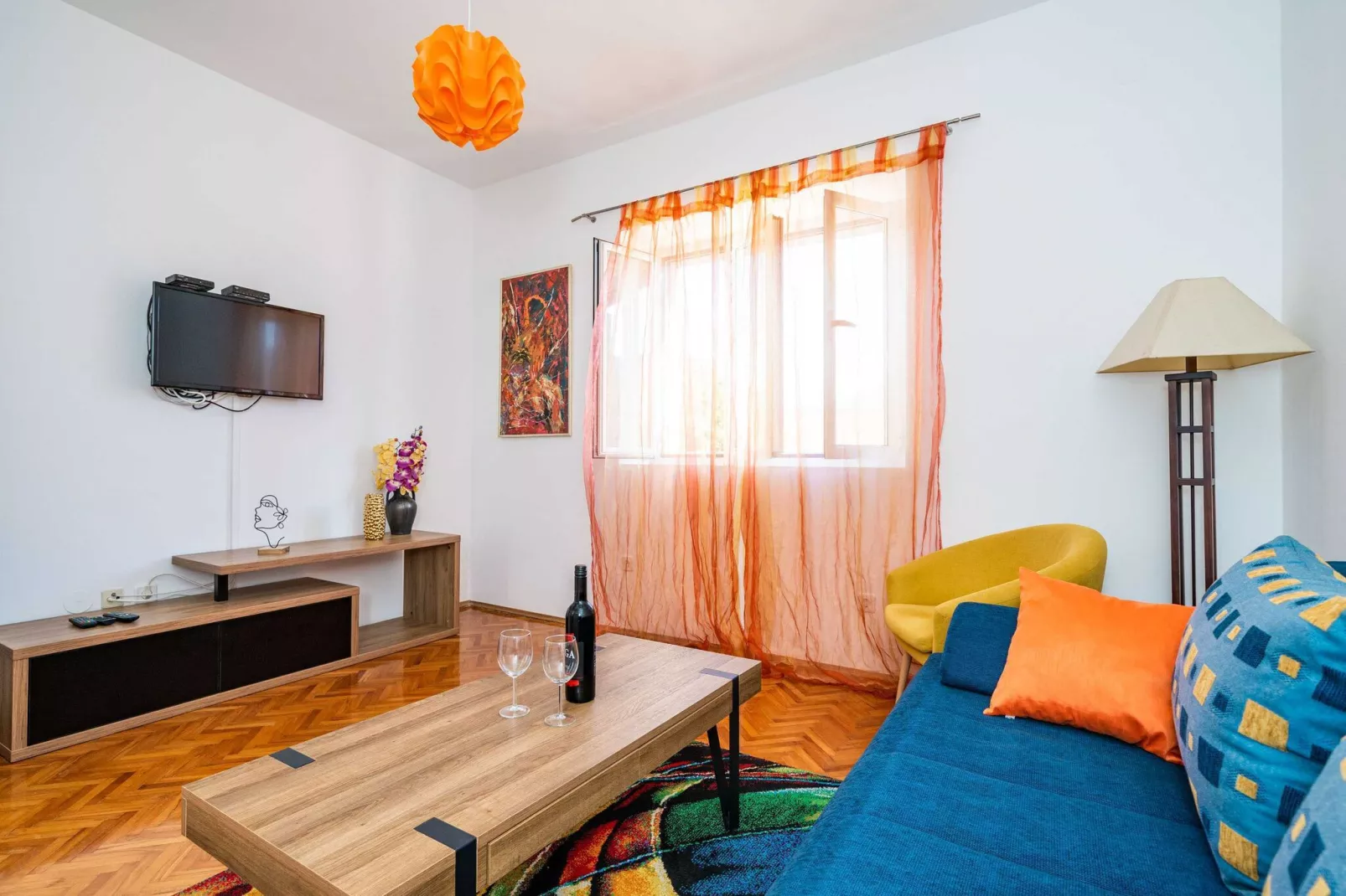 Apartments Sisic - Two Bedroom Apartment with Terrace-Living room