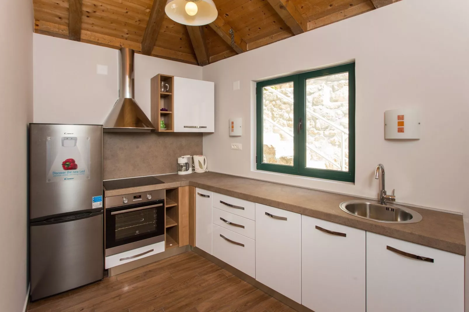 Villa Mirjana - One Bedroom Apartment with Terrace and Sea View (Naranča)-Kitchen