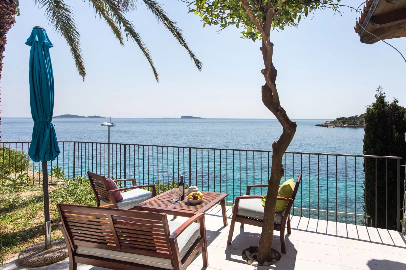 Villa Mirjana - One Bedroom Apartment with Terrace and Sea View (Naranča)-View