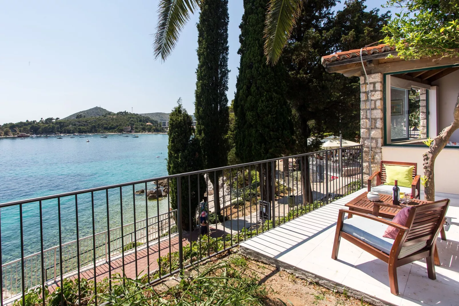 Villa Mirjana - One Bedroom Apartment with Terrace and Sea View (Naranča)-Terrace