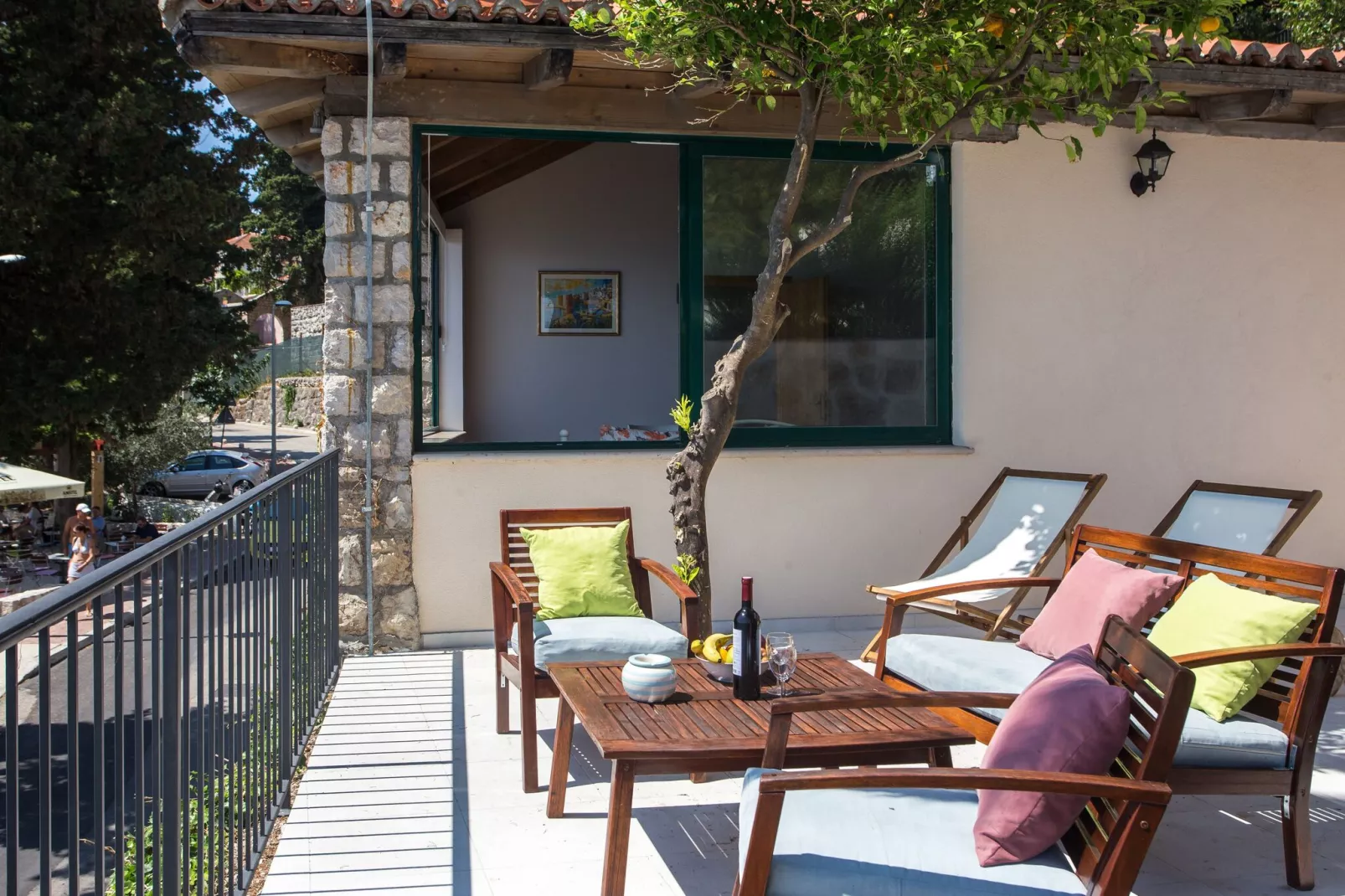 Villa Mirjana - One Bedroom Apartment with Terrace and Sea View (Naranča)-Terrace