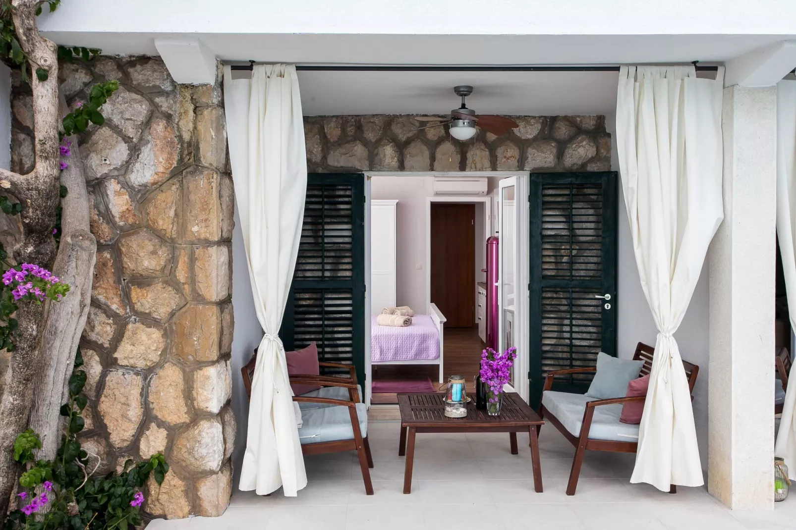 Villa Mirjana - Standard Studio Apartment with Terrace and Sea View (Lavanda)-Terrace