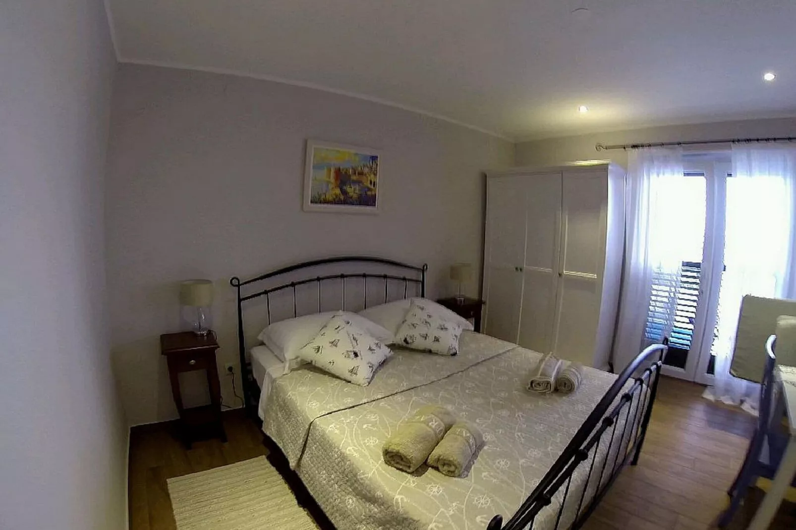 Villa Mirjana - Comfort Studio Apartment with Terrace and Sea View (Cikas)-Chambre