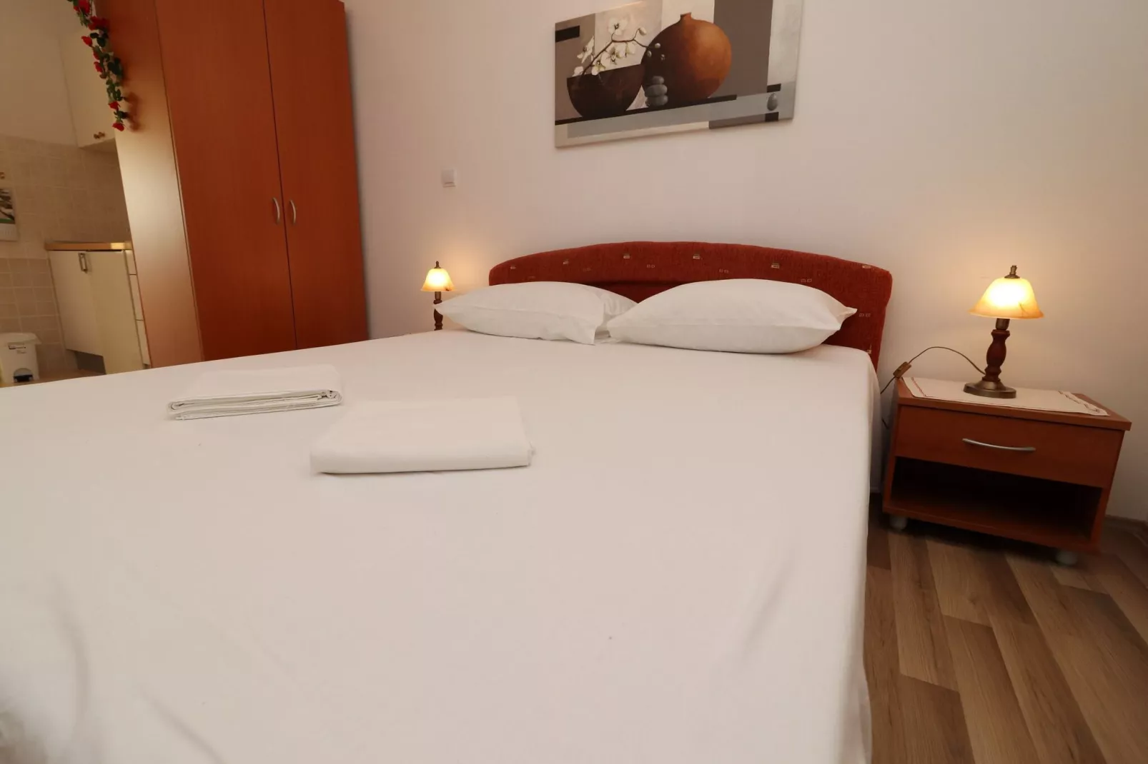 Apartments Sergej-Standard Studio apartment with Terrace and Sea View ( Nataša )-Bedroom