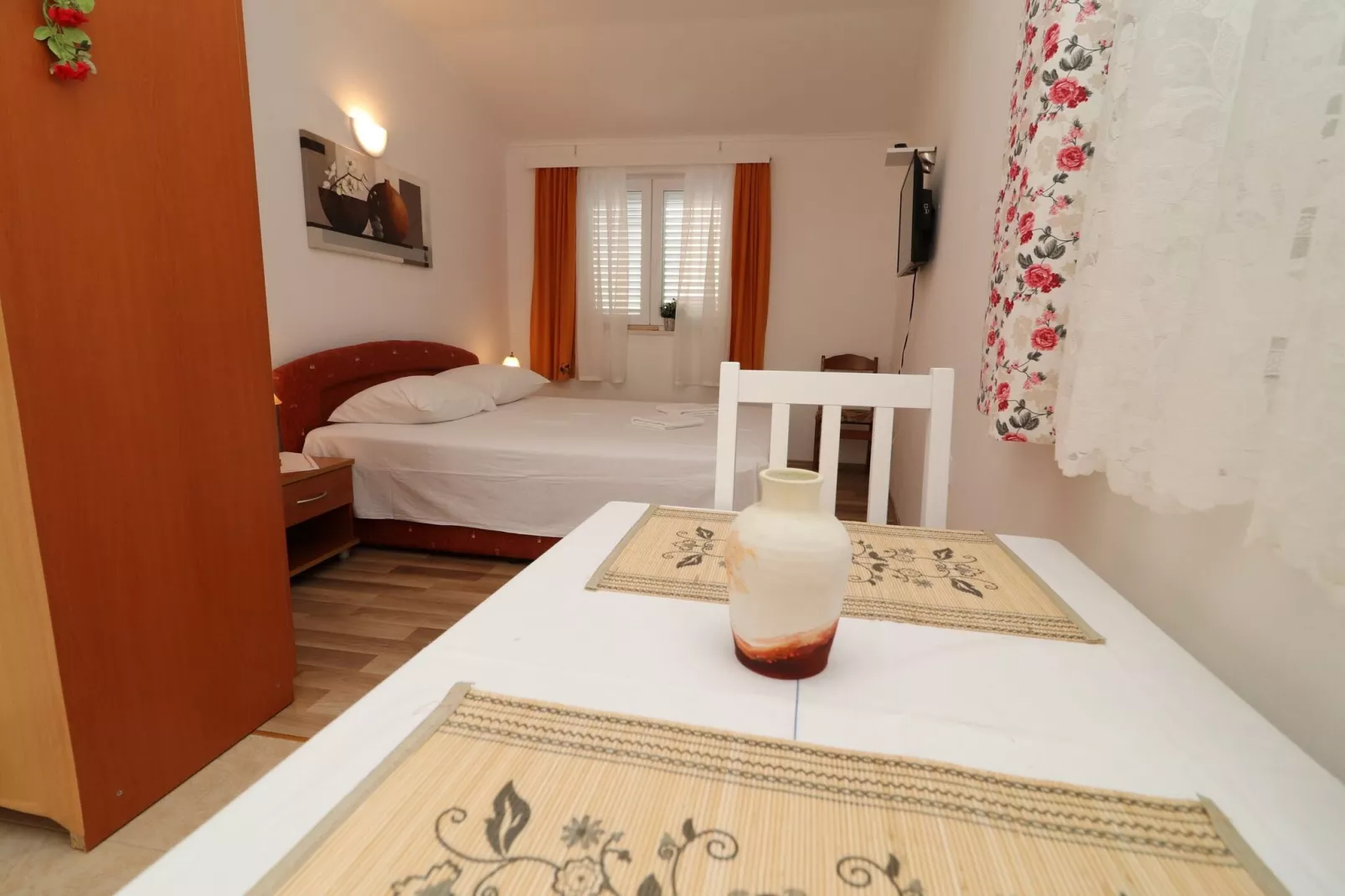 Apartments Sergej-Standard Studio apartment with Terrace and Sea View ( Nataša )-Bedroom