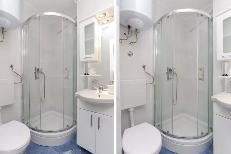 Apartment Edita - Studio with terrace and with Sea View-Salle de bain