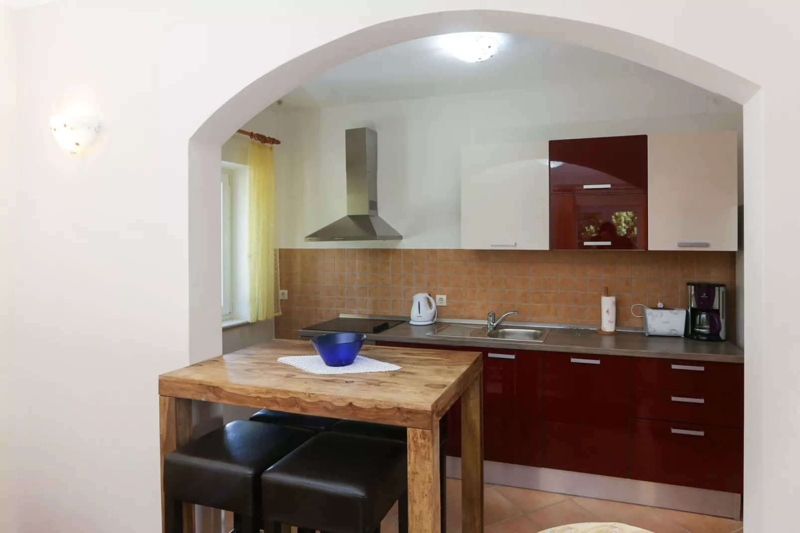 Apartments Villa Harmonia - One-Bedroom Apartment with Patio and Shared Pool-Kitchen